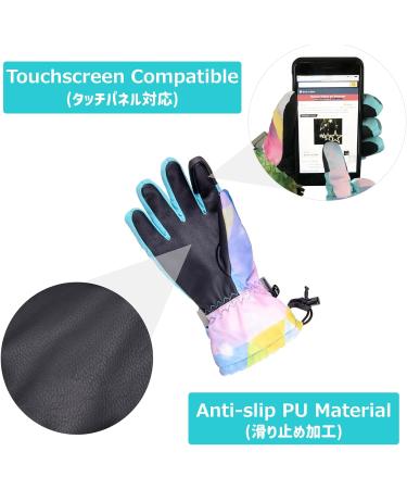 Azarxis Warm Thermal Ski Gloves for Kids - Windproof Winter Gloves for Boys & Girls (Age 9-13) - Hellblau S - Buy Online on GoSupps.com