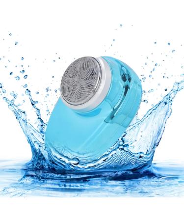 Buy Cordless Mini Beard Trimmer | Arc Shaped Foil USB Rechargeable Waterproof - Digital Display Clipper (Blue) - International Shipping Available - Buy Online on GoSupps.com