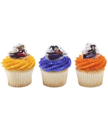 DecoPac Disney Hocus Pocus Forever Bewitching Rings Cupcake Decorations Featuring The Sanderson Sisters In Flight 3 Designs Cake Toppers 24 Pack