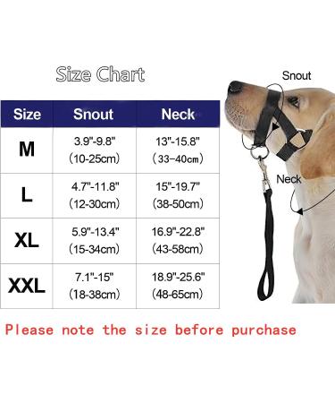 Voarge Dog Muzzle Head Halter Collar for Large Dogs (XXL) | Adjustable & Safety Strap for Easy Control | Small, Medium & Large Breeds - Buy Online on GoSupps.com