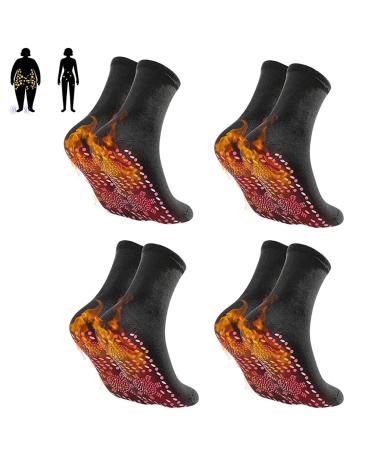 Tomalin Acupressure Self Heating Shaping Socks Afiz Tourmaline Slimming Health Sock Magnetic Self-Heating Socks Foot Massage Thermotherapeutic Sock (4PCS)
