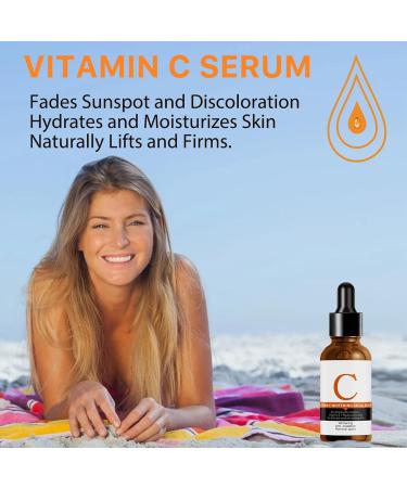 Vitamin C Serum for Face Dark Spot Correcting Glow Serum Anti Aging & Anti Wrinkle Serum Vitamin C Face Serum for Women Plump Hydrate & Brighten - Buy Online on GoSupps.com