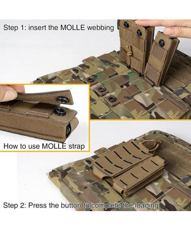 Idogear Tactical Pocket Pistol MAG Bag - Molle Open Holster for Glock M1911 92F 9mm .40 - Coyote Brown - Buy Online on GoSupps.com