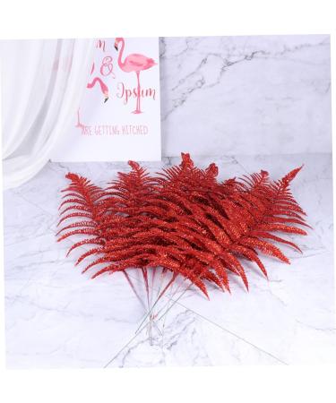 ABOOFAN 10pcs Artificial Christmas Tree Flower Arrangements Wreaths Picks Plants Adornment Leaf Filler Flash Red 14*41cm - Buy Online on GoSupps.com