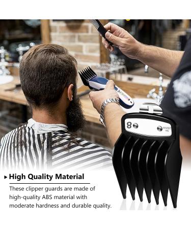 Wahl Professional Hair Clipper Guards Set - 10 Pcs Coded Cutting Guides #3170-400, 1/8 to 1 Inch - Fits All Wahl Clippers, Black - Buy Online on GoSupps.com