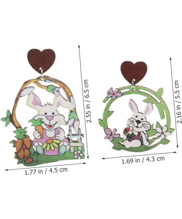 TENDYCOCO 6 Pairs Easter Earrings Stud Earrings Womens Earrings Dangling Holiday Earrings for Women Earrings Fun Fashion Earrings for Women Earrings for Women Trendy Pendant Wooden Miss 5.50X4.30X1.50CMx2pcs As Shownx2pcs - Buy Online on GoSupps.com