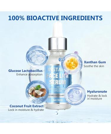 Instant Face Lift Serum - Advanced Firming & Skin Tightening Treatment for Face & Neck - Visibly Smooths Fine Lines Wrinkles & Sagging Skin - Fast-Absorbing Non-Greasy Formula - 1 Fl Oz - Buy Online on GoSupps.com