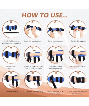 Resting Hand Splint for Stroke & Arthritis Relief - Universal Finger Support Brace for Left & Right Hands - Buy Online on GoSupps.com