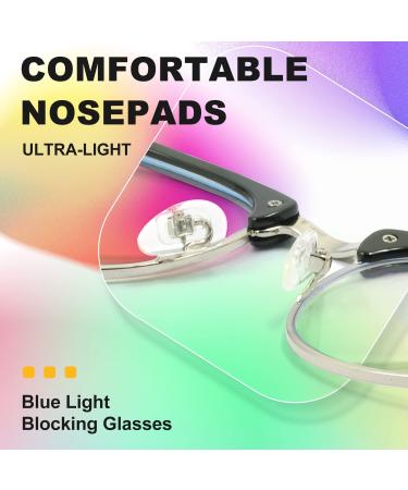 Blue Light Blocking Glasses - Square Anti-Glare for Gaming & Reading - Unisex Black - Buy Online on GoSupps.com