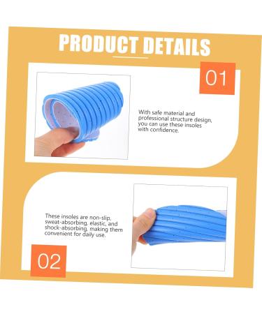 NOLITOY 6 Pairs Thin Sweat-Absorbing Insoles - Universal Sports Shoe Inserts for Women - Comfortable Shockproof Summer Shoe Pads - Buy Online on GoSupps.com