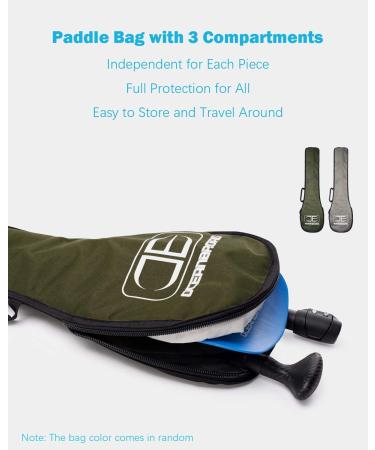 OCEANBROAD SUP Paddle Board Paddle 3 Pieces Adjustable Carbon Shaft Stand up Paddle with Bag Blue - Buy Online on GoSupps.com