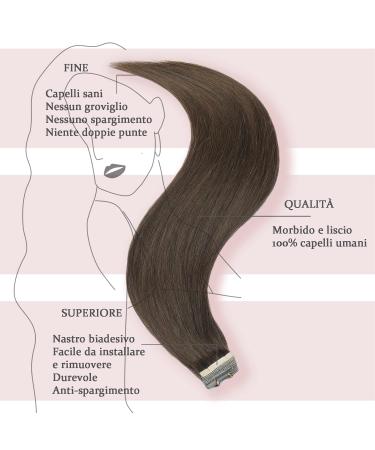 Hotlulana Dark Brown Tape In Hair Extensions - 16 Inch Real Remy Human Hair - 20 Pcs #2 Invisible Extensions - Buy Online on GoSupps.com