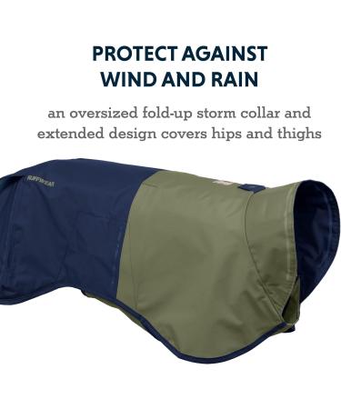 RUFFWEAR Sun Shower Rain Poncho - Lightweight Waterproof Dog Raincoat X-Small Midnight Blue - International Shipping Available - Buy Online on GoSupps.com