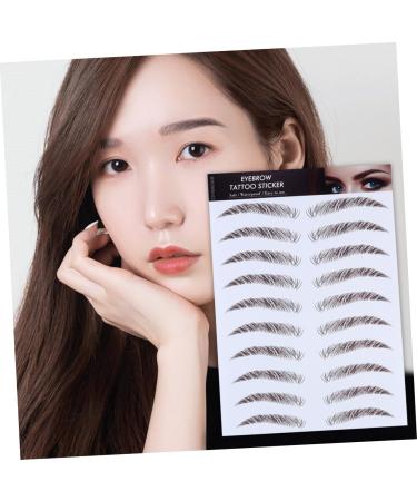 Housoutil 4pcs Eyebrow Stickers False Eyebrows for Women Water Transfer Eyebrow Sticker 6d Template Make up - Buy Online on GoSupps.com