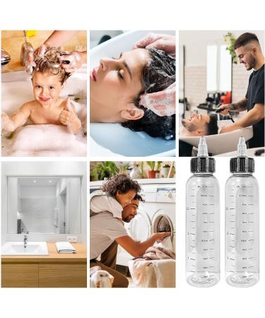 2Pcs Hair Oil Applicator Bottle Set - 120ml Squeeze Bottle for Salon Hair Care & Coloring - Ideal for Art & Glue - Buy Online on GoSupps.com