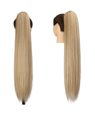Feshfen 70cm Blonde Drawstring Ponytail Extensions - Long Straight Synthetic Braid for Women - Buy Online on GoSupps.com