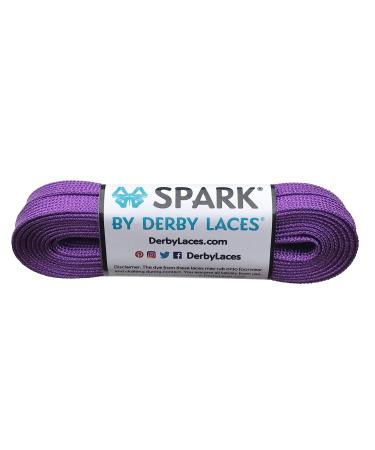 Derby Laces Purple Spark Shoelace for Shoes, Skates, Boots, Roller Derby, Hockey and Ice Skates 60 Inch / 152 cm