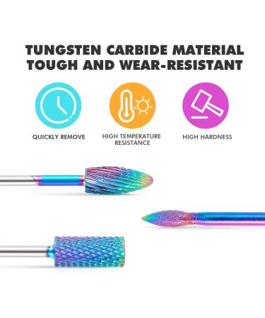 MAQUITA 8pcs Tungsten Steel Electric Nail Drill Bits Set - Manicure Pedicure Kit for Home Salon Use - Buy Online on GoSupps.com