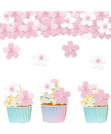 Alegre edible flowers for cake 60 pieces of flowers tortendeco edible edible flowers made of dining paper flower decorative cake edible cherry blossom muffin decoration flower cake decor for wedding birthday baby party - Buy Online on GoSupps.com