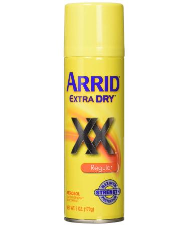 Arrid Extra Dry Regular Aerosol Antiperspirant Deodorant 6 Oz Pack of 6