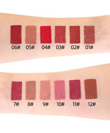 Lip Pencil | 12 Colors Matte Creamy Natural Long-Lasting Cosmetics - Soft and Melting Lip Liner | For Home Travel Day Night Party Wedding Winter Autumn Spring Office School - Buy Online on GoSupps.com