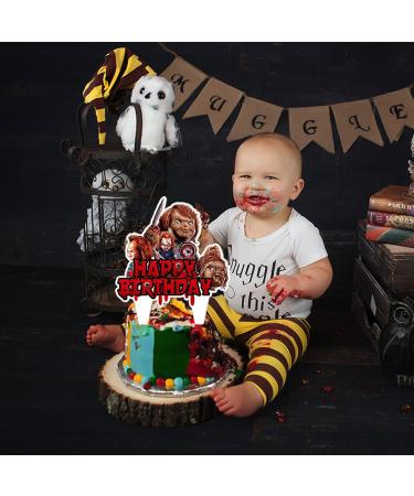 37 Pcs Chucky Cake Topper and Cupcake Toppers Set Chucky Birthday Party Supplies for Chucky Birthday Decorations - Buy Online on GoSupps.com