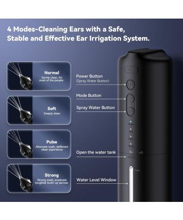 W60 Ear Wax Removal Kit 4 Pressure Settings USB Rechargeable Electric Water Powered Ear Cleaner for Shower Electric Ear Irrigation Cleaner Tool For Adult Home Use - Buy Online on GoSupps.com