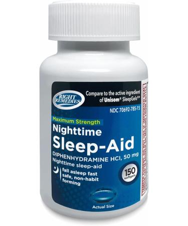 RIGHT REMEDIES Nighttime Sleep Aid - 150 Softgels