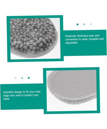 Heightening Insoles for Men & Women - Gel Heel Lift Cushions with Arch Support | Increase Height & Comfort - 11.8x6.5CM Grey - Buy Online on GoSupps.com