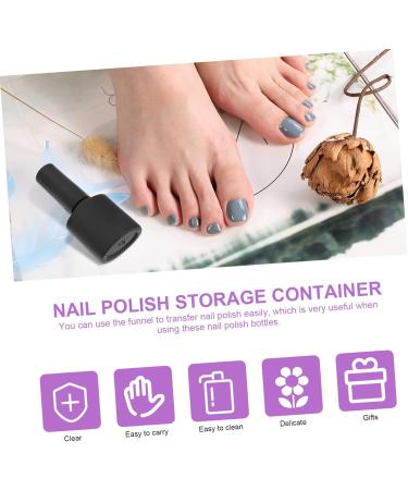  ARTSEWPLY 10 Pieces Bottle Nail Polish Nail Gel Builder Holder For Nail Polish Refillable Nail Polish DIY Nail Couture Gel Nail Polish Package Nail Bottles Para Plastic P.p Black - Buy Online on GoSupps.com