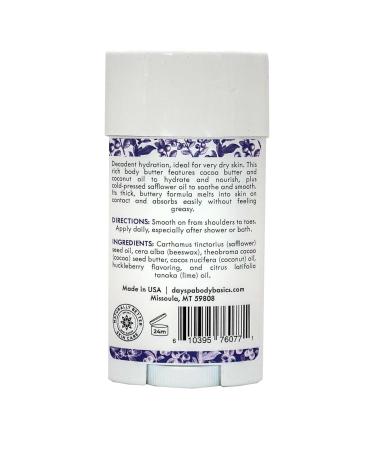 NATURE'S APOTHECARY Huckleberry Organic Body Butter | 24-Hour Intense Hydrating Moisturizer | Hypoallergenic & All-Natural Skincare | Made in USA by DAYSPA Body Basics - Buy Online on GoSupps.com