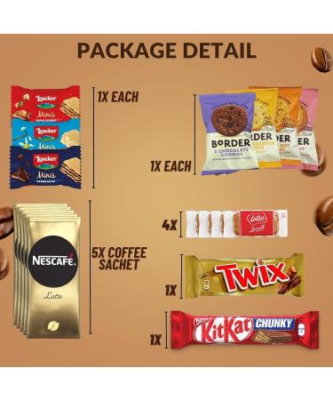 18pc Coffee Chocolate Gift Set Coffee Sachets Biscuits Chocolate Bars Letterbox Gifts Get Well Soon Gifts for Men Birthday Anniversary Valentine Gifts for her Women Mum Dad Fathers Mothers Day Gifts - Buy Online on GoSupps.com