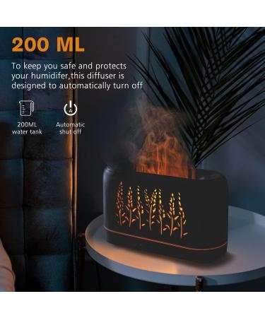YAVOCOS Flame Essential Oil Diffuser 200ml Air Humidifier Flame with Remote Aroma Diffuser with Flame Night Light Quiet Water Mist Timer Automatic Closing for Home Office Bedroom Yoga Spa - Buy Online on GoSupps.com