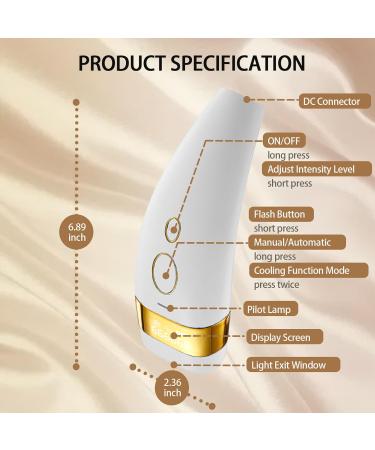 IPL Laser Hair Removal Device for Women Men Whole Body Use - White - Buy Online on GoSupps.com