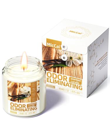 Vanilla Odor Eliminating Candles for Home Scented Eliminates 99% of Pet Smoke Food and Other Smells Quickly Highly Fragranced Candle Premium Soy Candles Set for Women