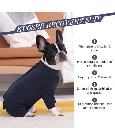 Kuoser XL Blue Dog Medical Body Post-Op Recovery Pajamas Anti-Licking Wound Protection & Cone Alternative - Buy Online on GoSupps.com