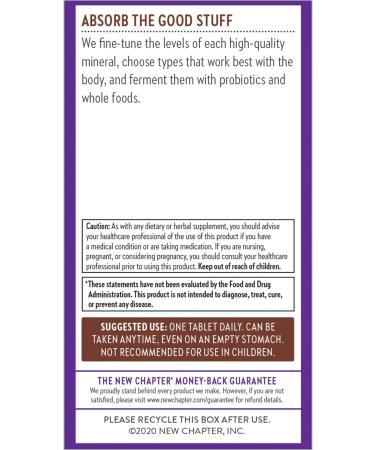 New Chapter Fermented Zinc Complex - 60 Vegetarian Tablets for Immune Support - Buy Online on GoSupps.com