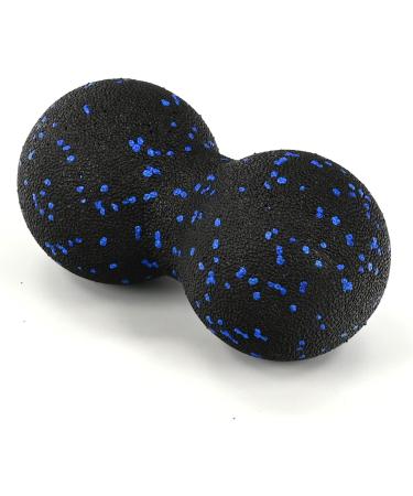 Ficyo Peanut Massage Ball & Scooter Roller | Rehab Yoga Crossfit Anti-Stress Back Pain Relief - Black/Blue - Buy Online on GoSupps.com