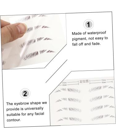 MAGICLULU 42 Pcs Eyebrow Stickers Eyebrow 4 Peel off Tattoos for Makeup Stickers Cosmetic Bionic 4d Ink - Buy Online on GoSupps.com