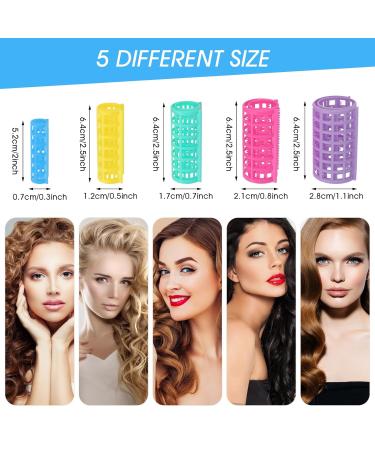 Aster 30-Piece Curler Set | Plastic Hair Rollers | Heatless DIY Hair Styling for Women | Multiple Sizes & Colors - Buy Online on GoSupps.com