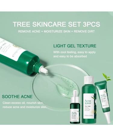 Acne Skincare Set Gifts for Teen Girls | Tea Tree Oil Control Kit - Toner Serum Gel | Travel-Friendly Facial Care - Buy Online on GoSupps.com