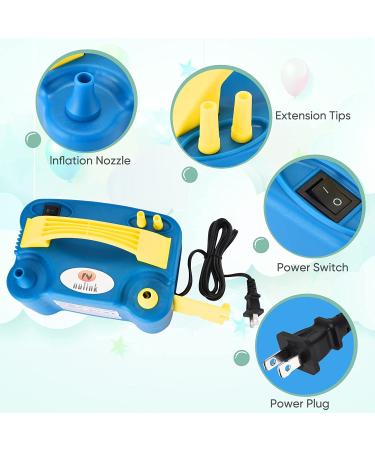 NuLink Electric Portable Dual Nozzle Balloon Pump for Decoration Party - Blue/Yellow - Buy Online on GoSupps.com