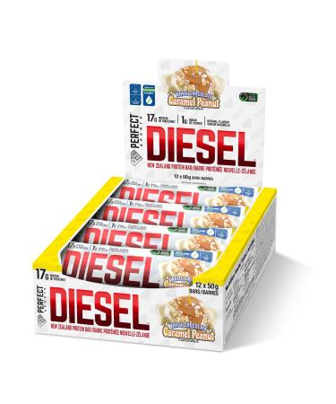 DIESEL New Zealand Protein Bar - White Chocolate Caramel Peanut - 50g (12 Pack)