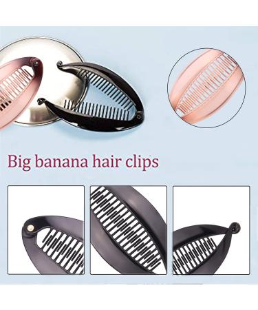 Nitaiun 6-Piece Banana Clips Set - Hair Clips for Women & Girls 14 cm Fish Comb Combs Tinted Ridge Design - Buy Online on GoSupps.com