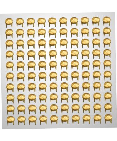 NUOBESTY 100pcs Rivet for DIY Punk Shoes Embellish Clothes Rivets Button Nail Clothing Accessories Metal Stud 100pcs Golden - Buy Online on GoSupps.com