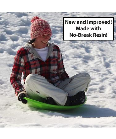 Flexible Flyer Round Flying Saucer Snow Sled - 26 Inch Orange Disc Racer for Kids 4 and Up - Buy Online on GoSupps.com