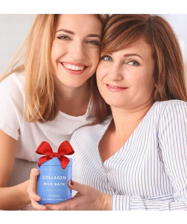 Coconut Collagen Milk Bath Soak Powder - Vanilla Jasmine Luxury Spa Bubble Bath Salts for Women | Moisturizing & Relaxing Mother's Birthday & Christmas Gifts - Buy Online on GoSupps.com