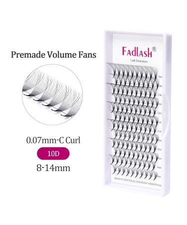 Buy 10D Volume Eyelashes - 0.07mm C Curl Mixed Tray (8-14mm) | Premium Artificial Eyelash Extensions for Stunning Volume - Buy Online on GoSupps.com