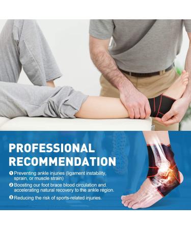 Adjustable Ankle Support Brace for Sports - WASPO Ankle Brace Wrap for Plantar Fasciitis & Achilles Tendonitis - One Size Fits Men & Women - Orange - Buy Online on GoSupps.com