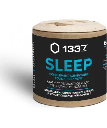 1337 SLEEP Gaming Food Supplement 2 Month Cure / 60 Capsules (1/d) Made in France - Buy Online on GoSupps.com
